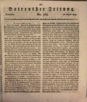 Bayreuther Zeitung Donnerstag 26. August 1819