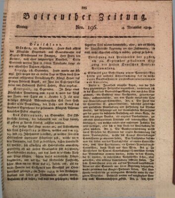 Bayreuther Zeitung Montag 4. Oktober 1819