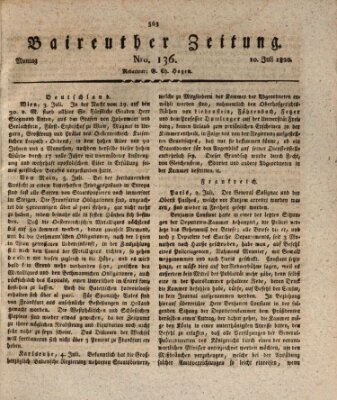 Bayreuther Zeitung Montag 10. Juli 1820