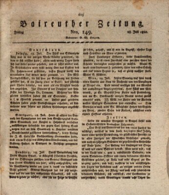 Bayreuther Zeitung Freitag 28. Juli 1820