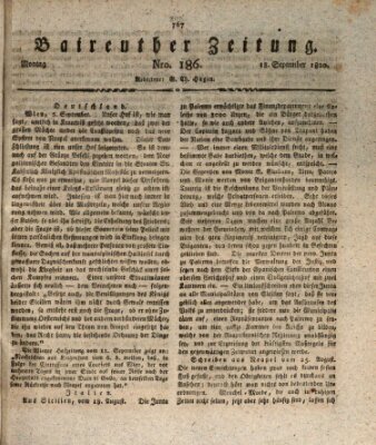 Bayreuther Zeitung Montag 18. September 1820