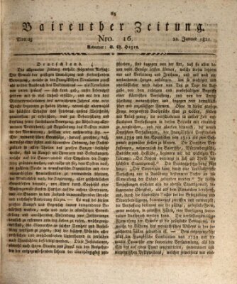 Bayreuther Zeitung Montag 22. Januar 1821