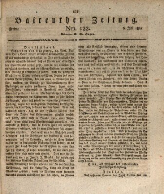 Bayreuther Zeitung Freitag 6. Juli 1821