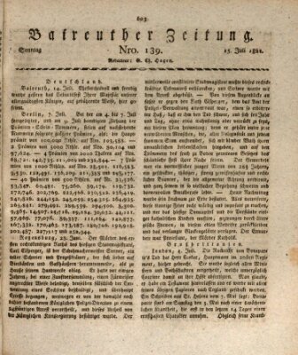Bayreuther Zeitung Sonntag 15. Juli 1821