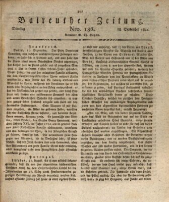 Bayreuther Zeitung Dienstag 18. September 1821