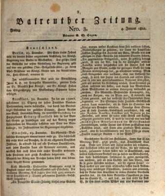 Bayreuther Zeitung Freitag 4. Januar 1822