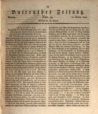 Bayreuther Zeitung Samstag 12. Januar 1822