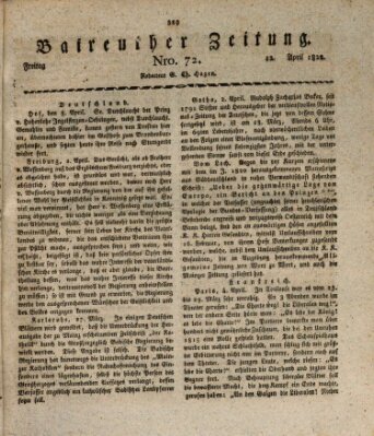 Bayreuther Zeitung Freitag 12. April 1822