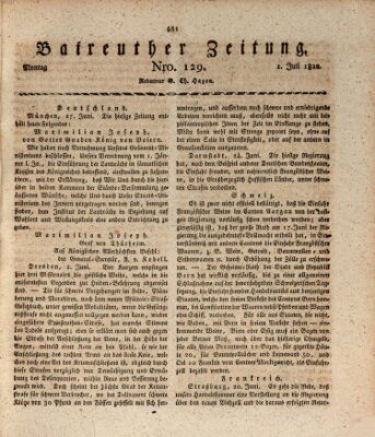 Bayreuther Zeitung Montag 1. Juli 1822