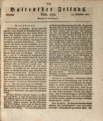 Bayreuther Zeitung Dienstag 24. Dezember 1822