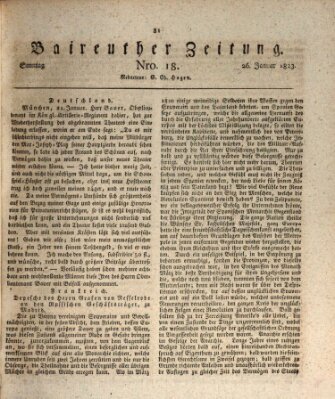 Bayreuther Zeitung Sonntag 26. Januar 1823