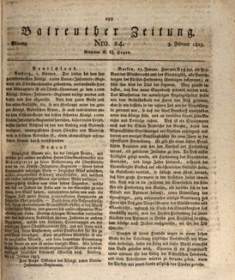 Bayreuther Zeitung Montag 3. Februar 1823