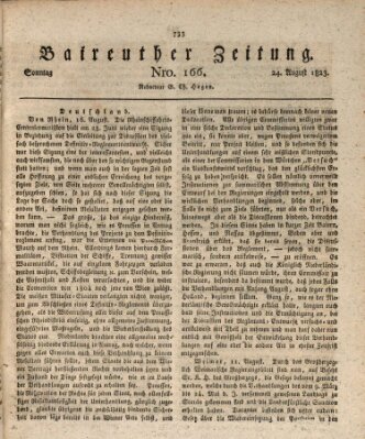 Bayreuther Zeitung Sonntag 24. August 1823