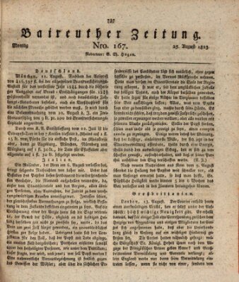 Bayreuther Zeitung Montag 25. August 1823