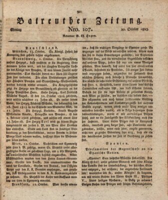 Bayreuther Zeitung Montag 20. Oktober 1823