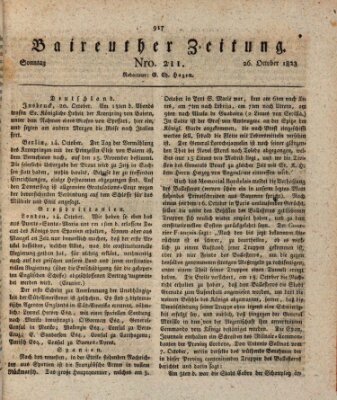 Bayreuther Zeitung Sonntag 26. Oktober 1823