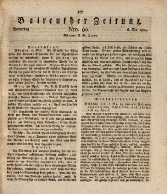 Bayreuther Zeitung Donnerstag 6. Mai 1824