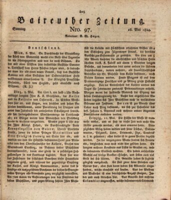 Bayreuther Zeitung Sonntag 16. Mai 1824