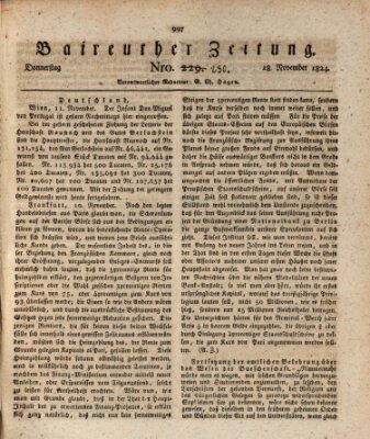 Bayreuther Zeitung Donnerstag 18. November 1824
