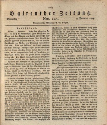 Bayreuther Zeitung Donnerstag 9. Dezember 1824