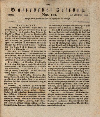 Bayreuther Zeitung Freitag 25. November 1825