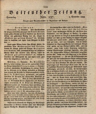 Bayreuther Zeitung Donnerstag 1. Dezember 1825