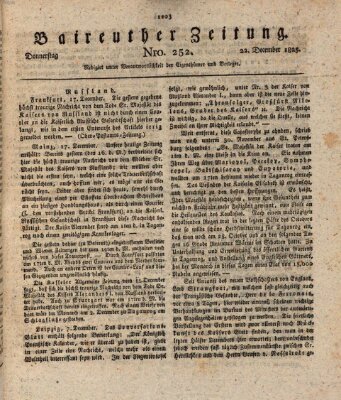 Bayreuther Zeitung Donnerstag 22. Dezember 1825