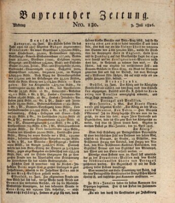 Bayreuther Zeitung Montag 3. Juli 1826