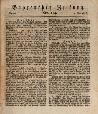 Bayreuther Zeitung Sonntag 9. Juli 1826