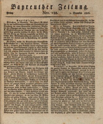 Bayreuther Zeitung Freitag 1. Dezember 1826