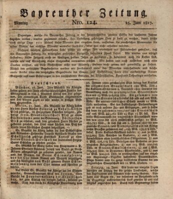 Bayreuther Zeitung Montag 25. Juni 1827