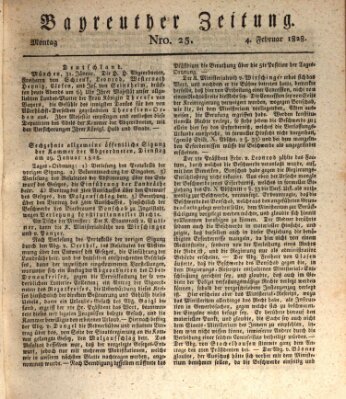 Bayreuther Zeitung Montag 4. Februar 1828
