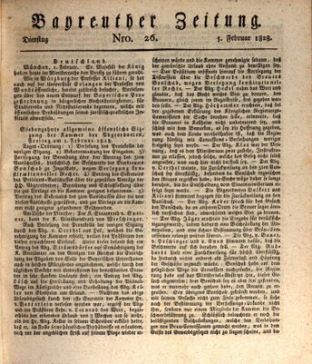 Bayreuther Zeitung Dienstag 5. Februar 1828