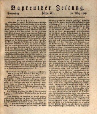 Bayreuther Zeitung Donnerstag 27. März 1828