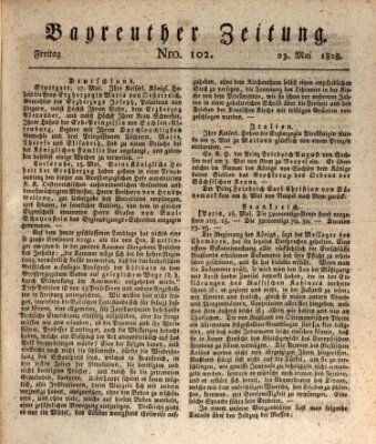 Bayreuther Zeitung Freitag 23. Mai 1828