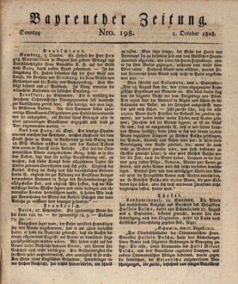 Bayreuther Zeitung Sonntag 5. Oktober 1828