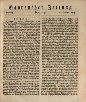 Bayreuther Zeitung Montag 26. Januar 1829