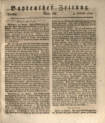 Bayreuther Zeitung Dienstag 3. Februar 1829