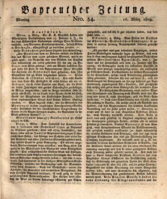 Bayreuther Zeitung Montag 16. März 1829