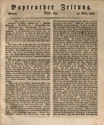Bayreuther Zeitung Montag 23. März 1829