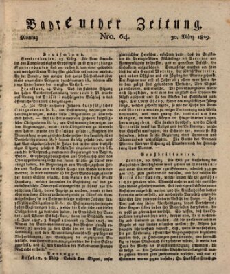 Bayreuther Zeitung Montag 30. März 1829
