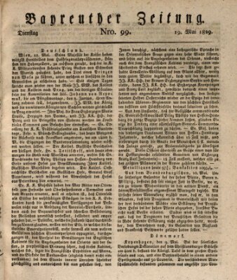 Bayreuther Zeitung Dienstag 19. Mai 1829