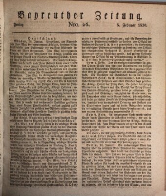 Bayreuther Zeitung Freitag 5. Februar 1830