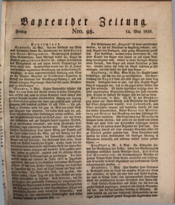 Bayreuther Zeitung Freitag 14. Mai 1830