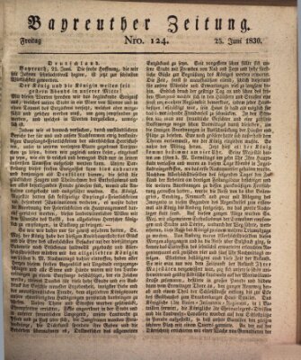 Bayreuther Zeitung Freitag 25. Juni 1830