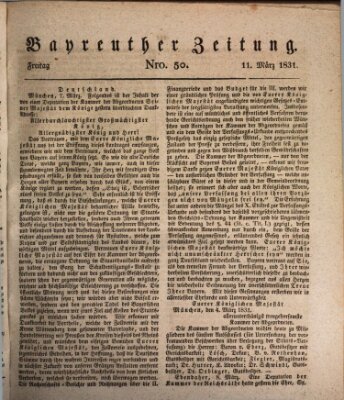 Bayreuther Zeitung Freitag 11. März 1831