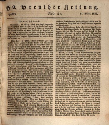 Bayreuther Zeitung Sonntag 11. März 1832