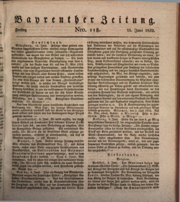 Bayreuther Zeitung Freitag 15. Juni 1832