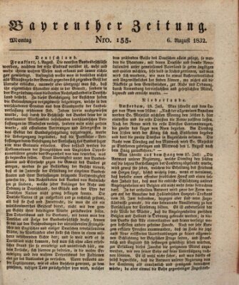 Bayreuther Zeitung Montag 6. August 1832
