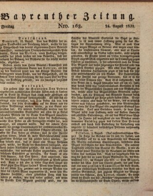 Bayreuther Zeitung Freitag 24. August 1832